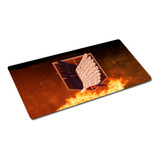 Mouse Pad Gamer 54x32 Logo Fogo Attack On Titan