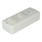 Tomacorriente 2 Punto Y Toma 10amp Exterior Externo Pvc