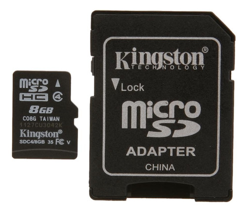 Tarjeta De Memoria Kingston Sdc10 Con Adaptador Sd 8gb 