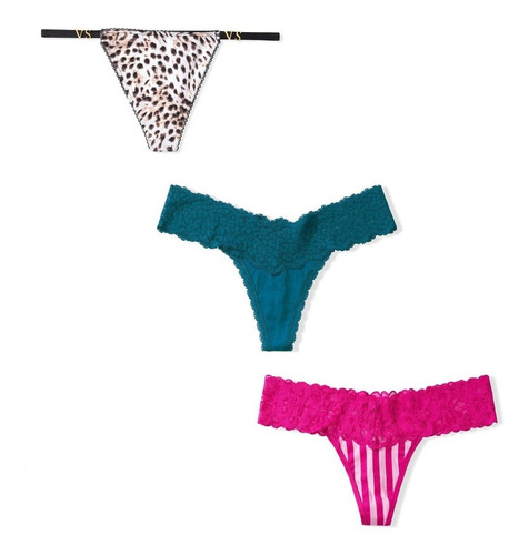 Tangas Victorias Secret Originales Set 3 Piezas Sexy Tanga