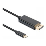 Cable Displayport Usb 3.1 Tipo C, 4k, 1,8 M, Color Negro