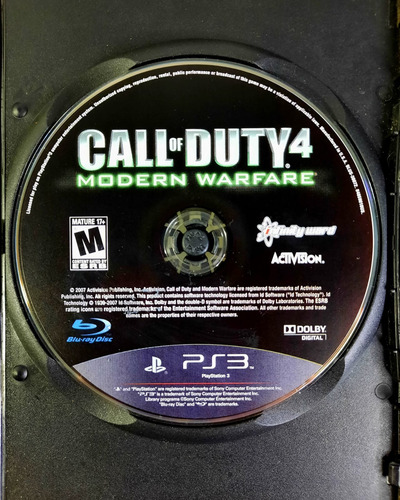 Call Of Duty 4 Modern Warfare Sin Caratula Ps3 Lenny Games