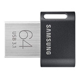Memoria Usb Samsung Fit Plus 64gb - 300mb/s, Negro/plata