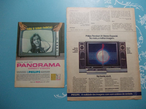 Propaganda Vintage (kit De 2). Televisão Philips Trendset Pa