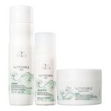 Wella Nutricurls - Shampoo 250ml + Máscara 150ml + Curlixir