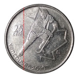 Moneda 25 Centavos 2007 Canada Vancouver Hockey Sobre Hielo