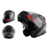 Casco Abatible Edge Jet 2 M4 Grafico Gafas Certificado Dot