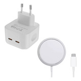 Carregador 35w Magsafe Indução Para iPhone 12 13 14 Pro Max