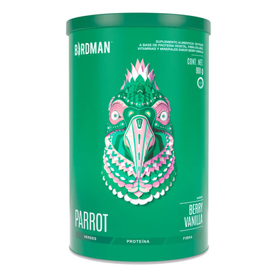 Súper-alimento Verde Parrot Greens & Protein 900g By Birdman Berry Vainilla | Meses sin interés
