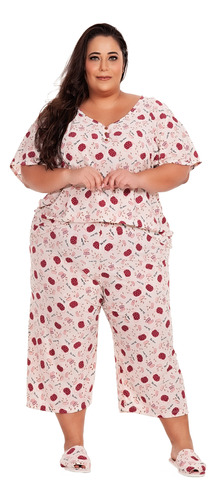 Pijama Pescador Liganete Plus Size Estampas Variadas