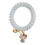 Pulsera Espiral Hello Kitty Con Corazón Dorado