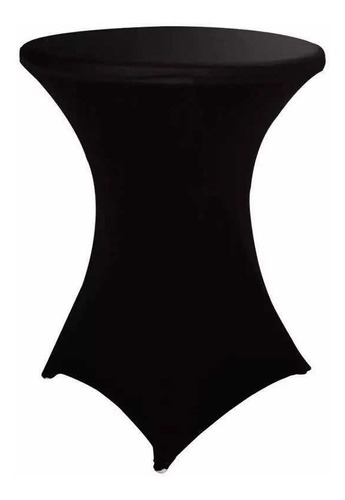 Mantel Spandex  Redondo  80* 110 Cm  Color  Negro
