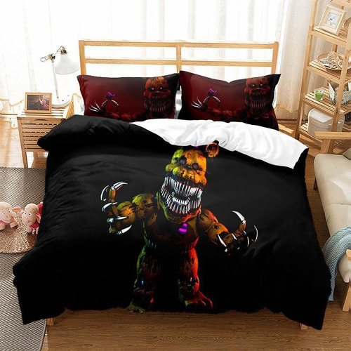 Juego De Cama Fnaf De Oso De Dibujos Animados, Doble