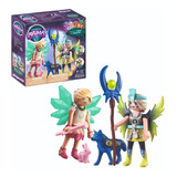 Juego Playmobil Ayuma Crystal Y Moon Fairy Con Animales 3+