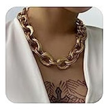 Collar Grueso De Oro Para Mujer Gargantilla De Cadena Cuban