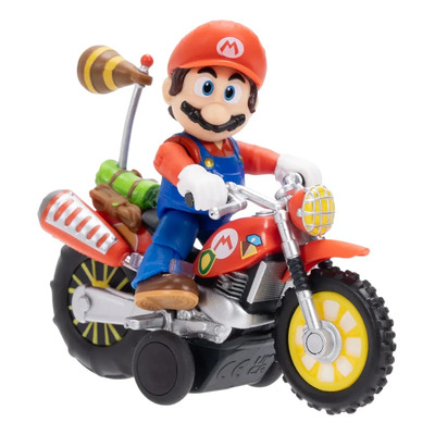 The Super Mario Galaxy Movie Mario Con Motocicleta Retráctil | Envío gratis