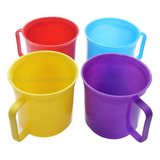 20 Taza Plastica Economica  Mayoreo 350 Ml Varios Colores 