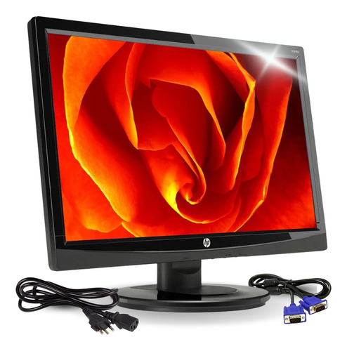 Monitor Hp 18.5 Polegadas  Wide Lcd V194bz Preto 100v/240v