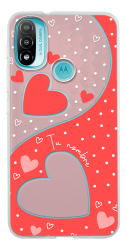 Funda Para Motorola Para Mujer Corazones Con Tu Nombre