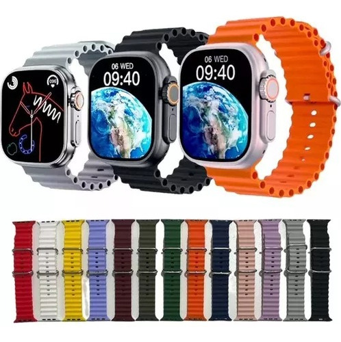 Pulseira Silicone Para Apple Watch 49mm Ultra 