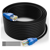 Cable Ethernet Para Exteriores Cat 6 De 100 Pies, Para Ex...