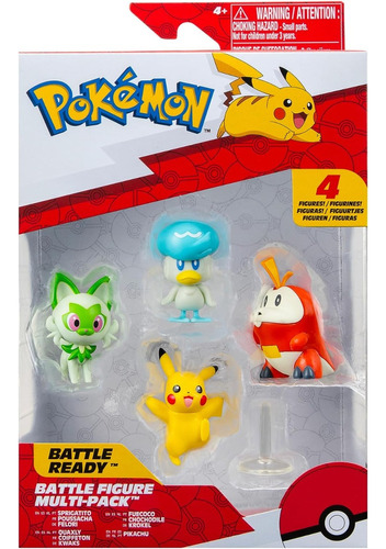 Pokemon Batalla De Paldea Set 4 Figuras Pokemon De Batalla