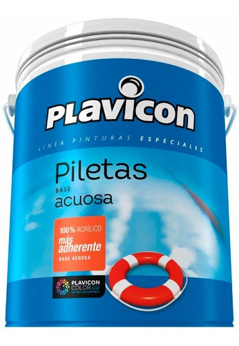 Pileta Base Acuosa Azul Caribe Plavicon 10 Lt