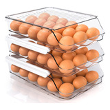 Dispensador De Huevos Apilable Triple Soporte Organizador