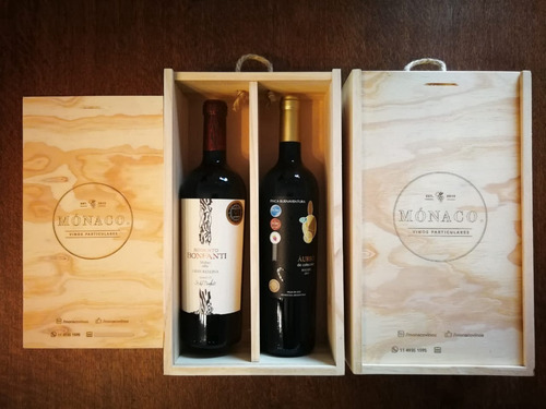 Caja Para Regalo Dos Botellas Vinos Boutique 