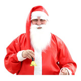 Roupa Papai Noel Fantasia Papai Noel + Sino + Barba Pelucia