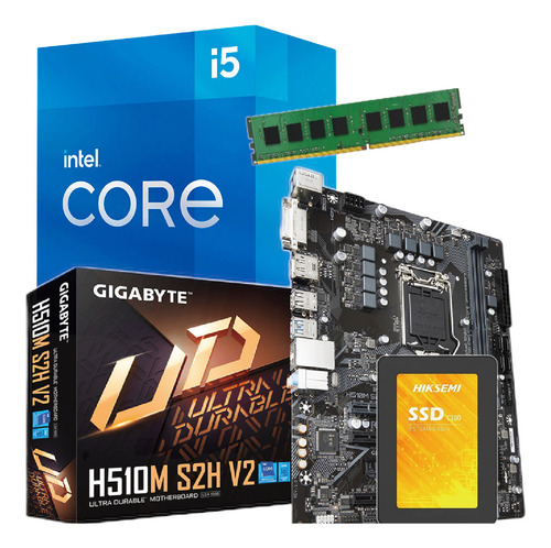 Combo Actualizacion Pc Intel I5 11400 8gb H510 + Ssd 240 Gb