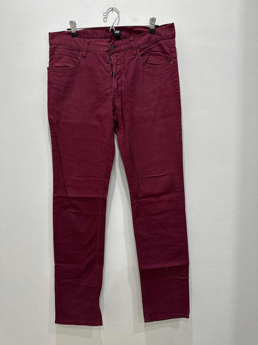 Pantalón De Hombre Marca H&m Talle 34 (bordó)