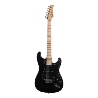 Guitarra Eléctrica Diestros Negra Tilo Arce 6 Cuerdas Glarry GST | Meses sin interés