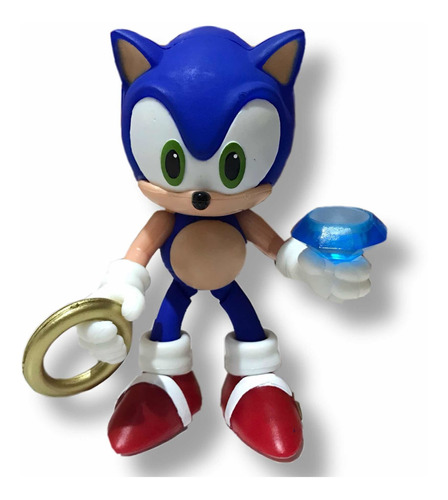 Sonic Muñeco Super Sonic Clasico Figura Articulada Con Luz