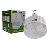 Foco Led Portatil 24w 200lm Emergencia Recargable Gancho Luz Blanco Frío