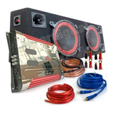 Combo Woofer Doble 2 X 10'' + Potencia 2200w + Kit De Cables