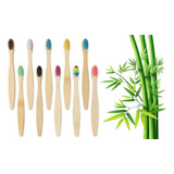 10 Cepillo Dientes Bambú Adulto Ecológico - Caja Individual