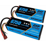 2 Baterias Lipo Grafeno 11.1v 6750mah 100c 3s T Plug Dxf