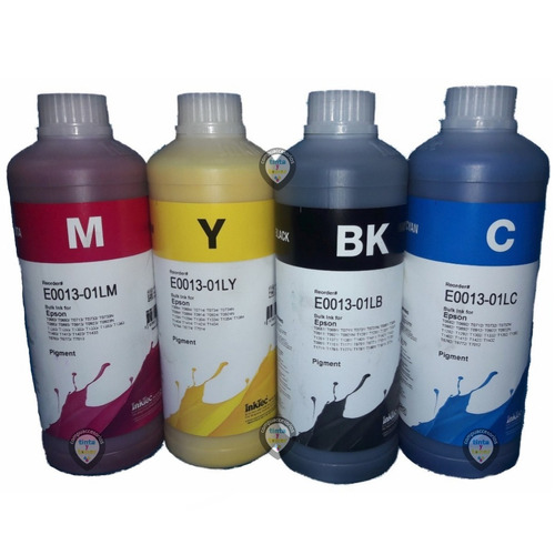 4 Tintas Inktec Para Epson Durabrite Pigmentada 500ml C/u