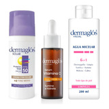 Kit Facial Dermaglós Serum Vit. C Protector Solar Tono Medio