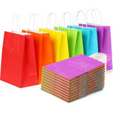 24 Bolsas Papel Colores Regalo Boutique Recuerdos Dulceros