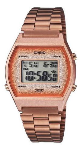 Relógio Casio Vintage Feminino Glitter Rosê B640wcg-5df