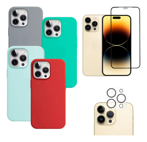 Capa Case Compatível iPhone 12 / 12pro + Peli 3d + Pelíc Câm