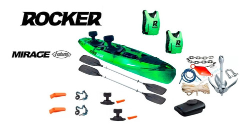 Combo + Kayak Mirage Fishing 2/3 Personas Kit De Fondeo