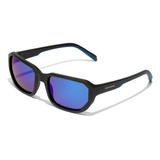 Gafas De Sol Polarizadas Hawkers Bolt Hombre Y Mujer Lente Azul Varilla Negro Armazón Negro Diseño Mirror