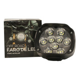 Faro Auxiliar Luz Blanca Plastico Abs Off Road 12v 9 Led 27w