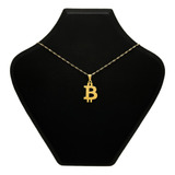 Cadena Y Dije Bitcoin Oro 18k