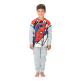 Pijama Algodón Spiderman Caffarena Talla 4 Color Gris 30889