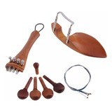 Accesorios Para Violín 4/4, Cordal, Tornillos, Mentonera, Cu