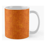 Taza X4 Naranja Con Textura De Calabaza, Naranja Sólido. Cal